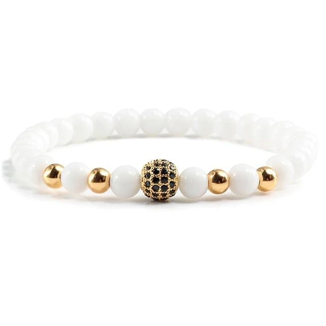 Black And White Bead Couple Bracelet - Image 8