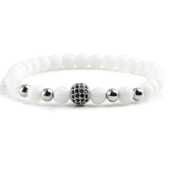 Black And White Bead Couple Bracelet - Image 6