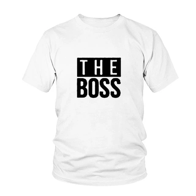 Matching Couple Shirts His And Her The Real Boss - Image 3