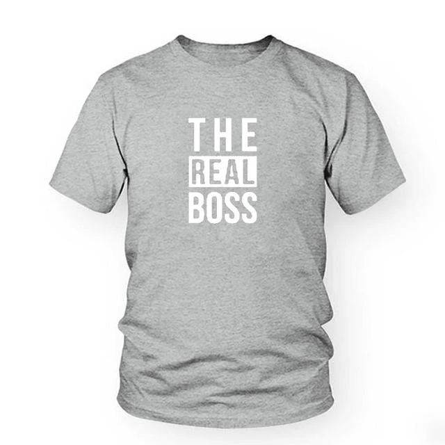 Matching Couple Shirts His And Her The Real Boss - Image 4