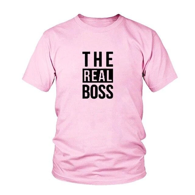 Matching Couple Shirts His And Her The Real Boss - Image 10