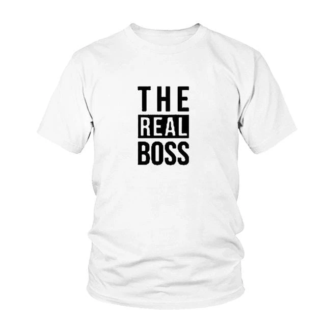 Matching Couple Shirts His And Her The Real Boss - Image 2