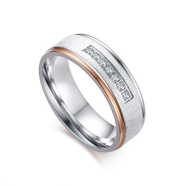 Rose Gold Promise Rings For Couples - Image 2