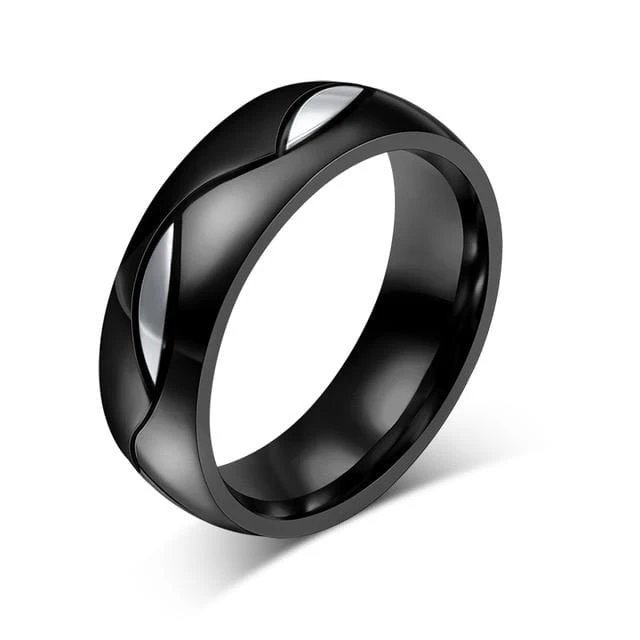 Matching Black Wedding Rings - Image 2