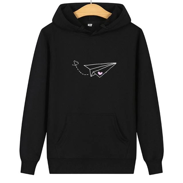 Matching Couple Hoodies Airplane - Image 2