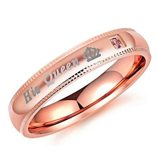 Pink His Queen Her King Rings - Image 3