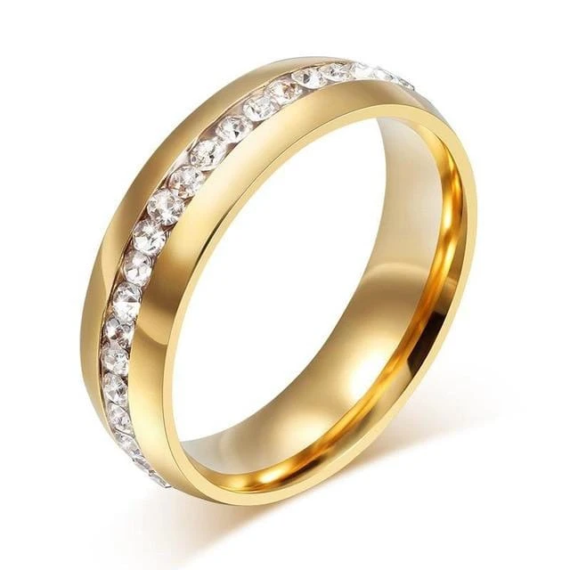 Engagement Couple Wedding Ring Set Gold - Image 3