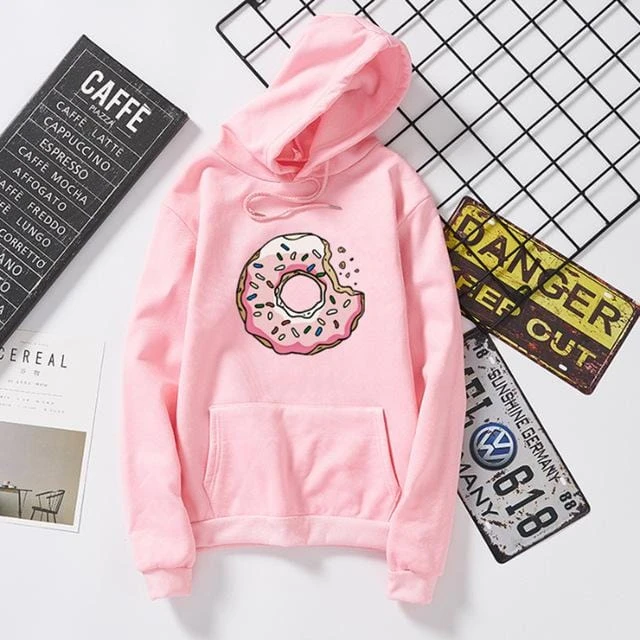 Couple Hoodies Cute Donuts - Image 2