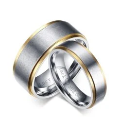 Silver Matching Rings For Boyfriend And Girlfriend