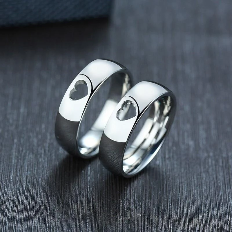 Matching Heart Promise Rings For Couples - Image 2