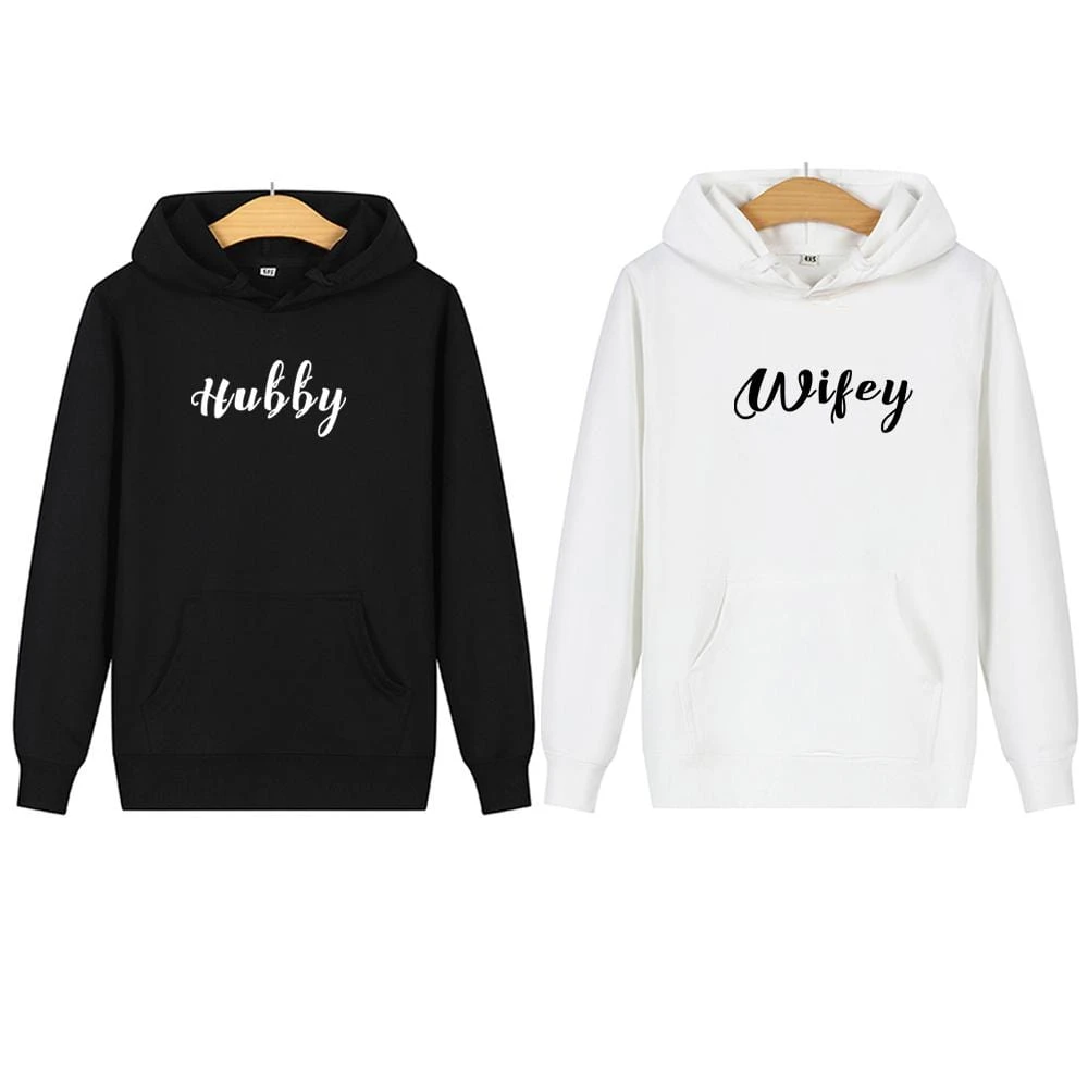 Hubby Wifey Couple Hoodies