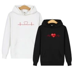 Matching Hoodies Graphic Hearts