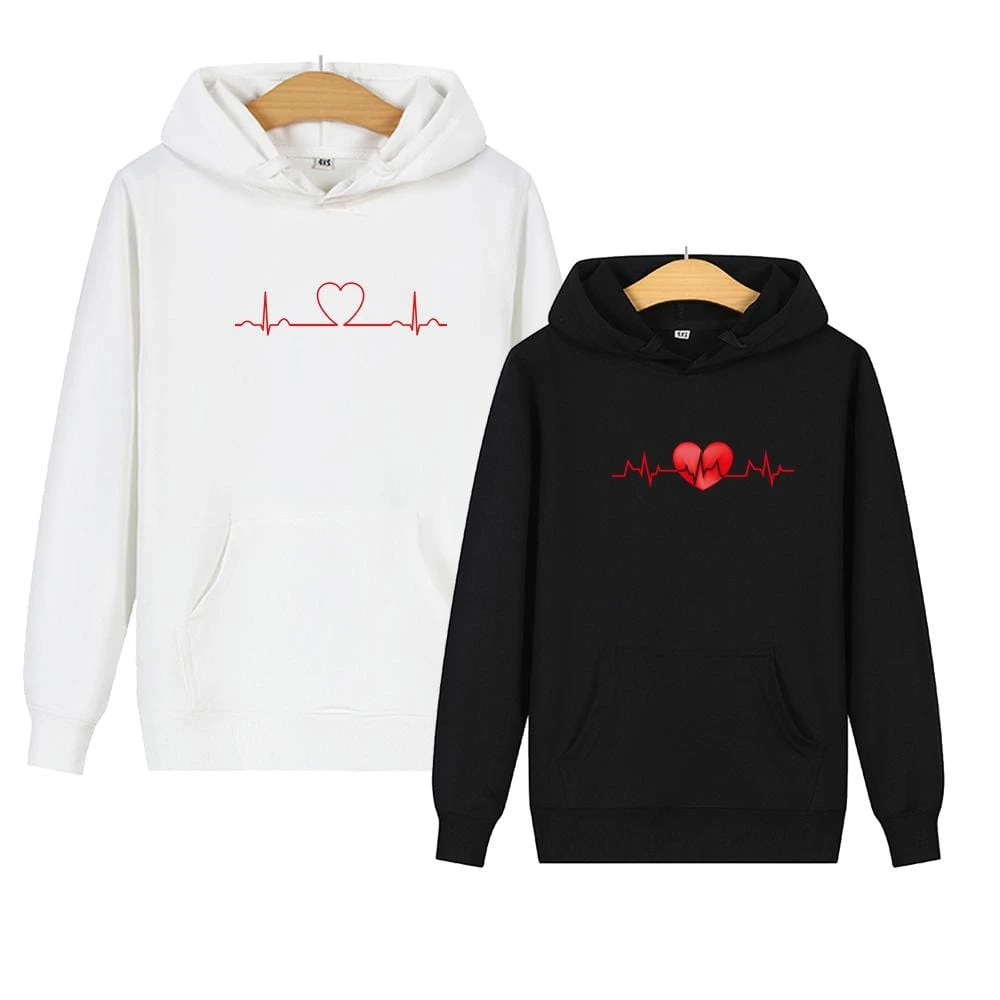 Matching Hoodies Graphic Hearts