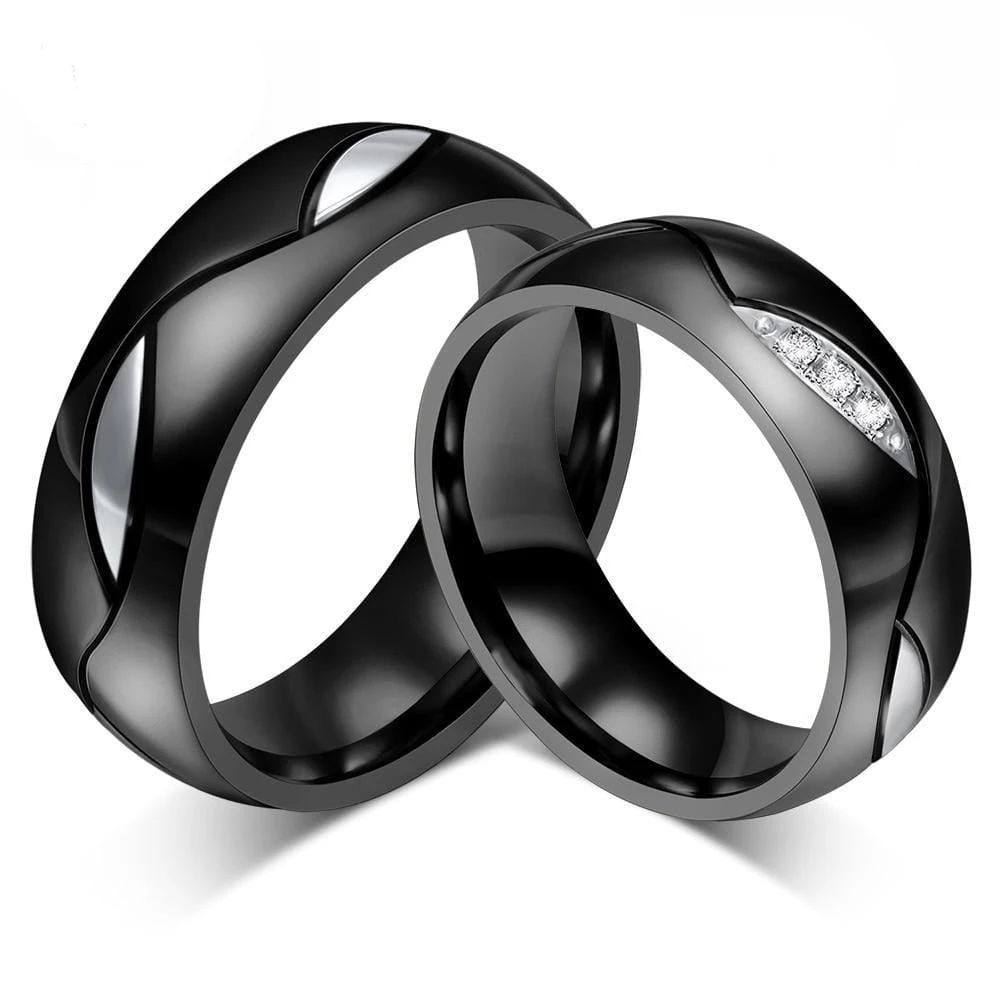 Matching Black Wedding Rings