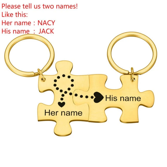 Personalized Puzzle Piece Keychain - Image 4