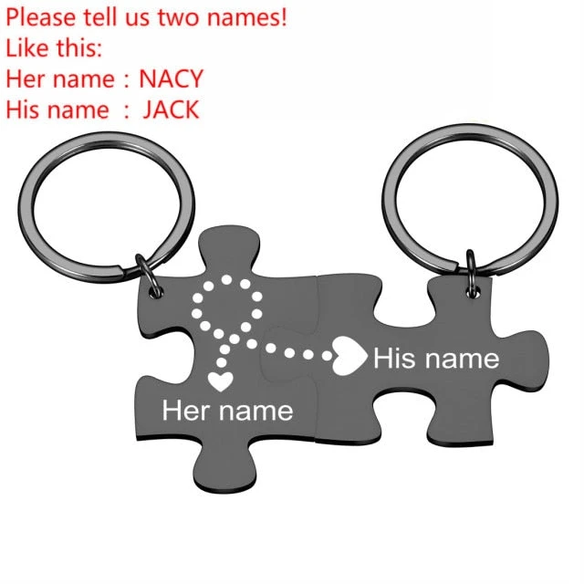 Personalized Puzzle Piece Keychain - Image 3