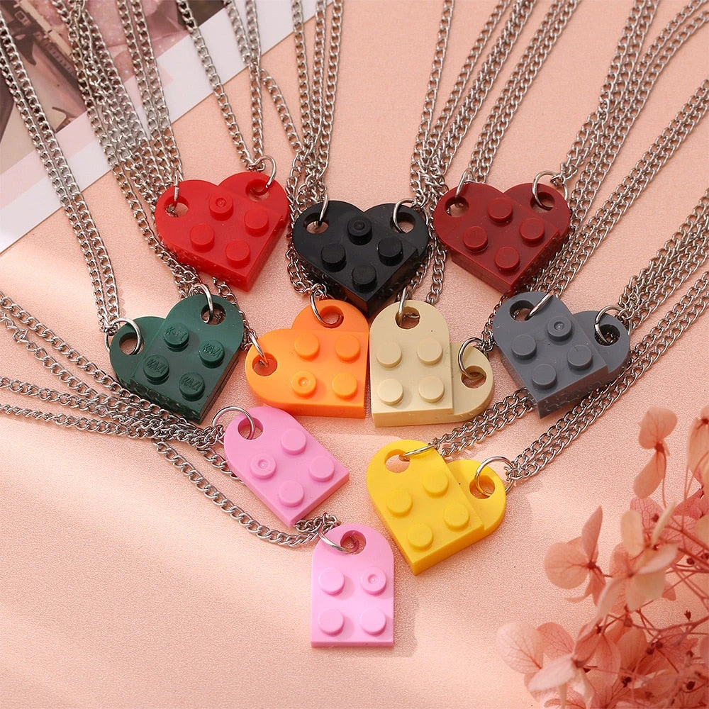 Lego Brick Heart Necklace - Image 3
