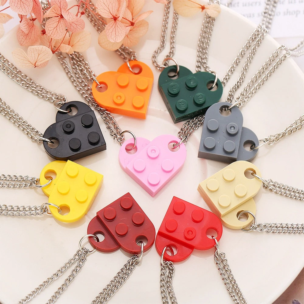Lego Brick Heart Necklace - Image 2