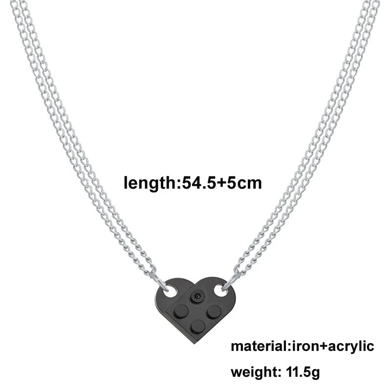 Lego Brick Heart Necklace - Image 4