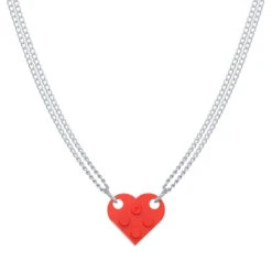 Lego Brick Heart Necklace