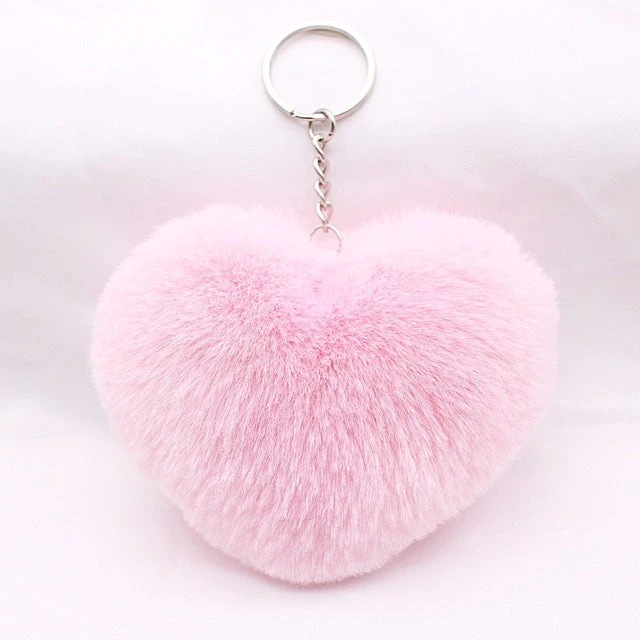 Heart Pom Pom Keychain - Image 4