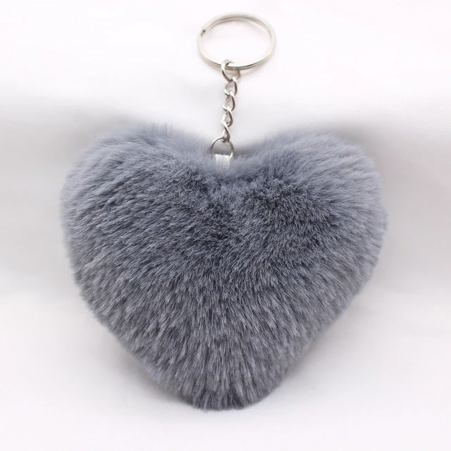 Heart Pom Pom Keychain - Image 5