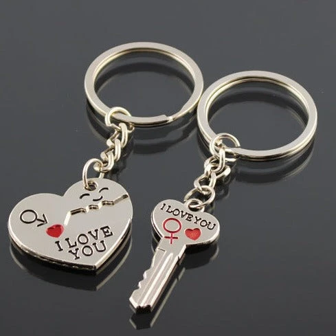 Heart And Key Keychain For Couples - Image 4