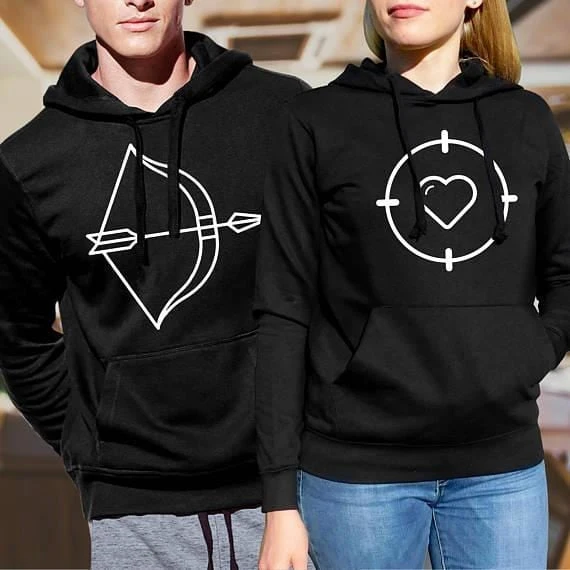 Couple Hoodies Love Arrow