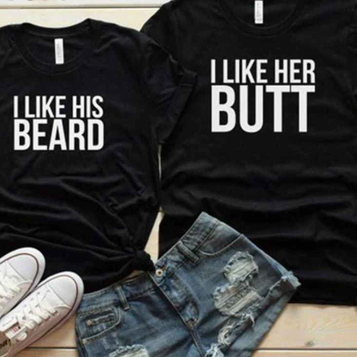 I Like His Beard Husband And Wife Matching Shirts - Image 6