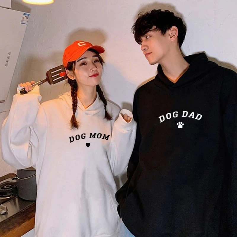 Dog Mom Dad Couple Hoodie - Image 2