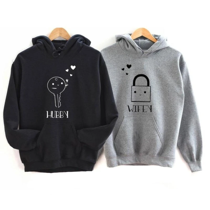 Cute Couple Hoodies Lock