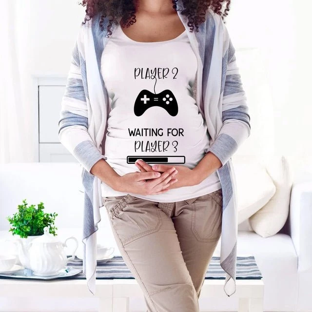 Pregnant Geek Couple Shirts - Image 3